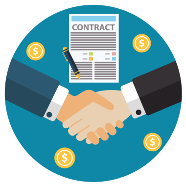 達(dá)成協(xié)議后握手