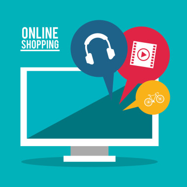 計算機和購物在線設計圖片