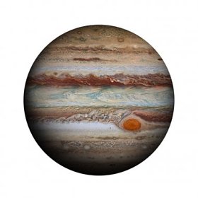 太阳能系统-木星。白色背景上的孤立的星球