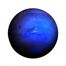 太阳系的海王星。白色背景上的孤立的星球