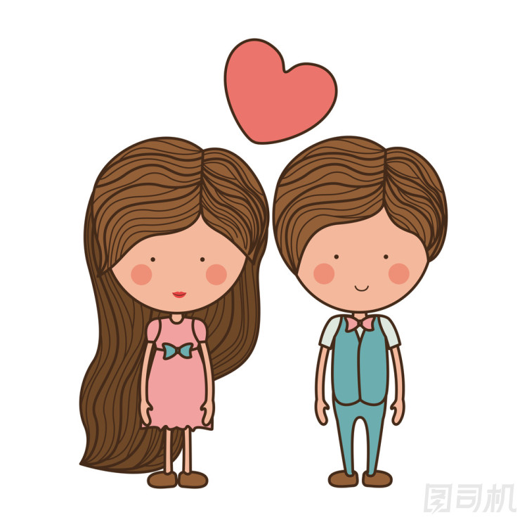 男人和女人的心浮動照片