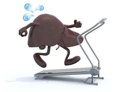 肝的胳膊和腿上一台跑步机图片