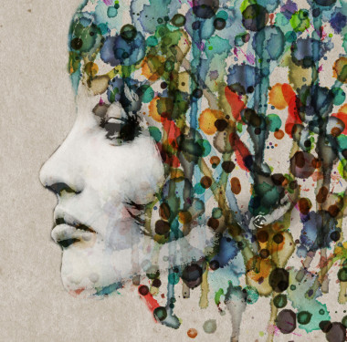 水彩的女性形象