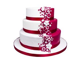 孤立的棉花糖软糖多层蛋糕装饰