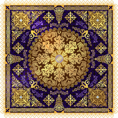 哈薩克漂亮的圍巾，東部紡織、 哈薩克裝飾，豐富的別致圖案的印刷材料，印刷的面料，生產(chǎn)的元素為空 meterialy 打印床上用