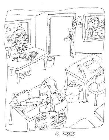 與老師一起繪制班級(jí)顏色的伸展畫