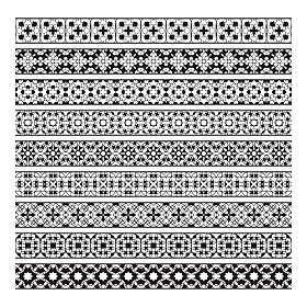 传统的装饰边框设置。网页装饰元素