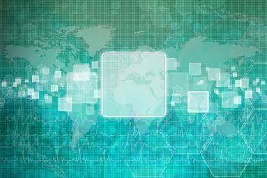 醫(yī)療背景上的觸摸屏界面