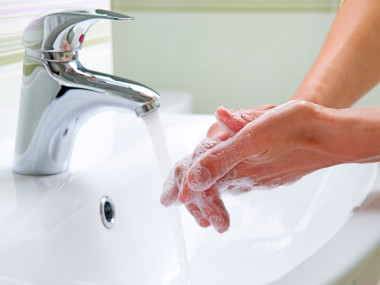 Wash your hands. Clean hands. Born 