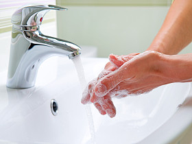 Wash your hands. Clean hands. Born 