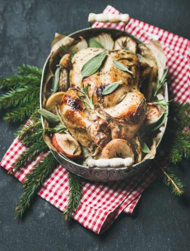 烤箱烤全雞，托盤