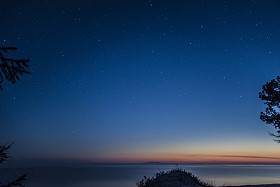 在贝加尔湖的美丽星空