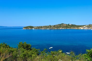 海景房附近圣山半岛，希腊，ouranopolis，阿索斯山、 chalkidiki