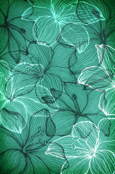 手上紙張背景繪制的花朵圖片