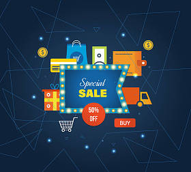 特价销售、 优惠、 促销、 折扣的概念