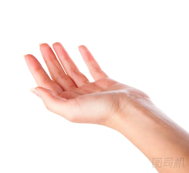 張開手