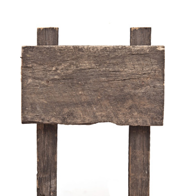 孤立在白色的木簽