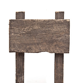 孤立在白色的木签