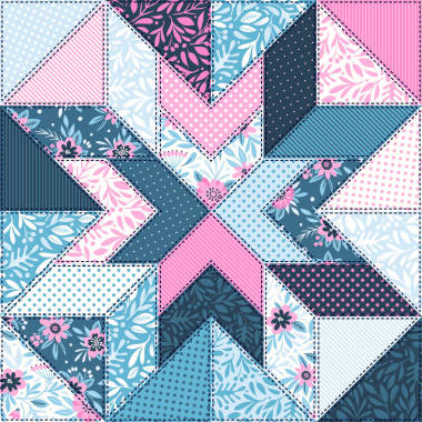 無縫的花卉圖案。拼湊而成圖片