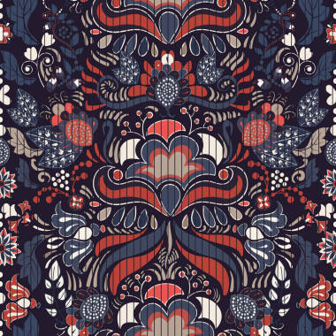 多彩无缝花图案