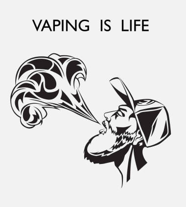 抽煙和產生蒸汽圖片