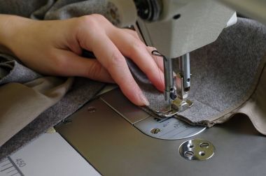 手工裁缝宏缝纫机织物