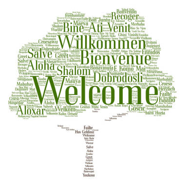 欢迎文字云图片