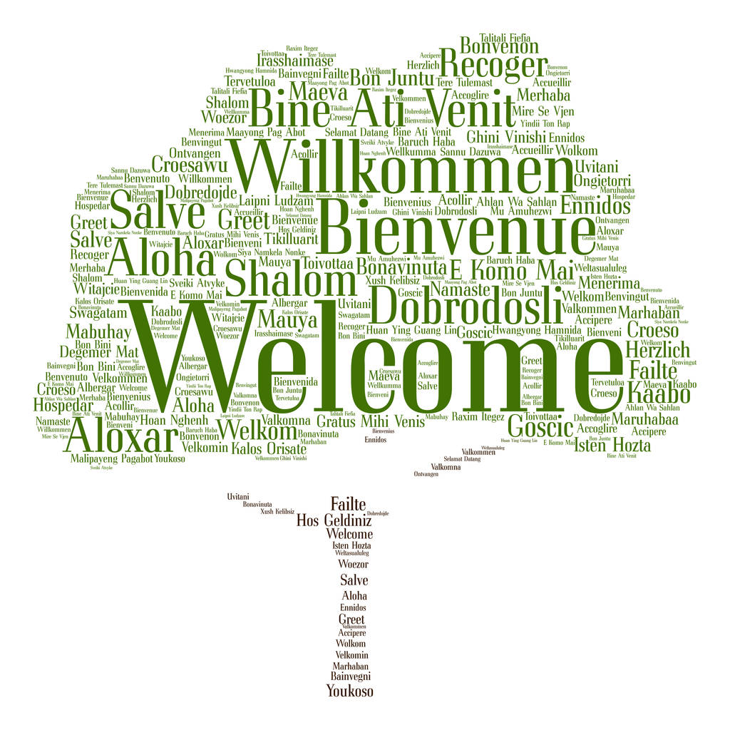 欢迎文字云图片