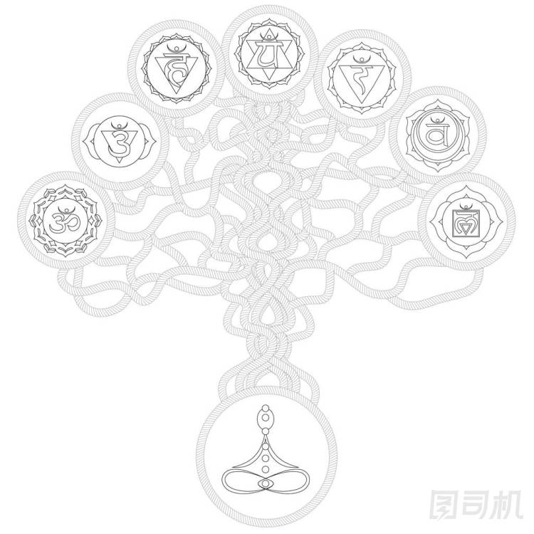 生命之樹脈輪彩頁圖片
