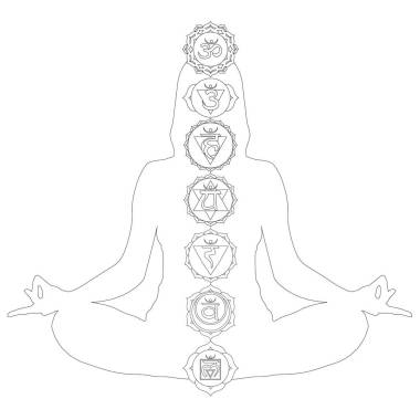 七個脈輪，彩頁的女人