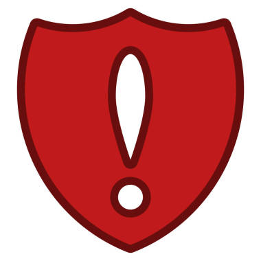 盾牌問題矢量工具欄圖標