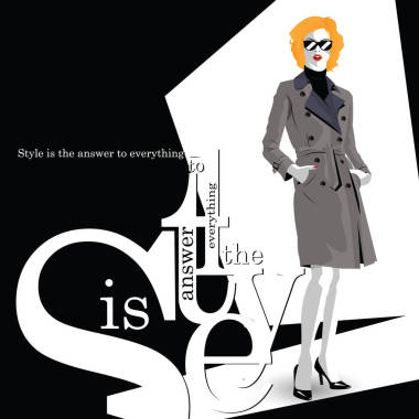 與時尚女人時尚報價照片