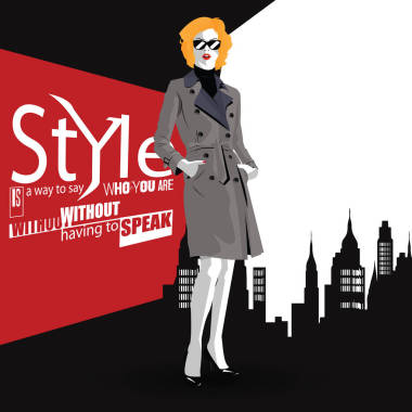 波普藝術(shù)風(fēng)格的時(shí)尚女人.圖片