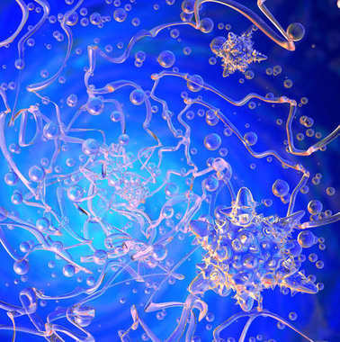 抽象的微生物。3d 图像图片