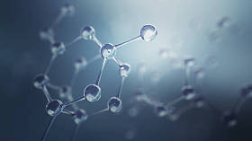 分子模型的三维图。与分子科学背景