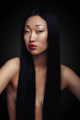 一个美丽的女人的肖像