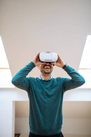 試著 Vr 眼鏡照片
