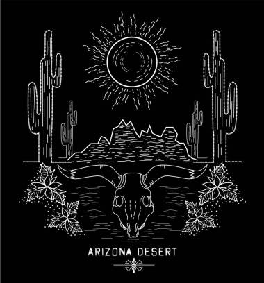 打印的亞利桑那州的沙漠