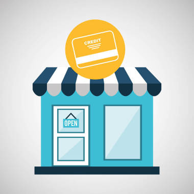 電子商務(wù)商店信用卡銀行圖標(biāo)照片
