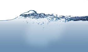 光线与水下气泡水 surfaece