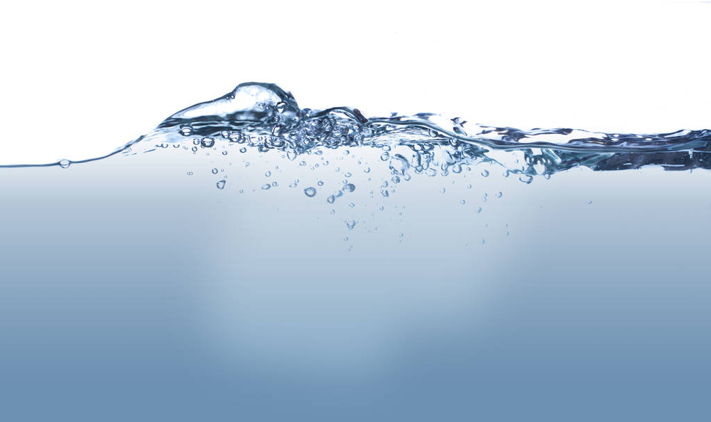 光线与水下气泡水 surfaece