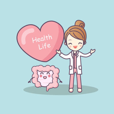 可愛的卡通醫(yī)生腸照片