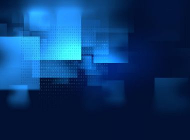 蓝色的几何形状抽象技术背景图片