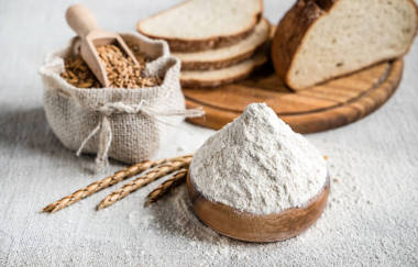 小麥、 面包和面粉圖片