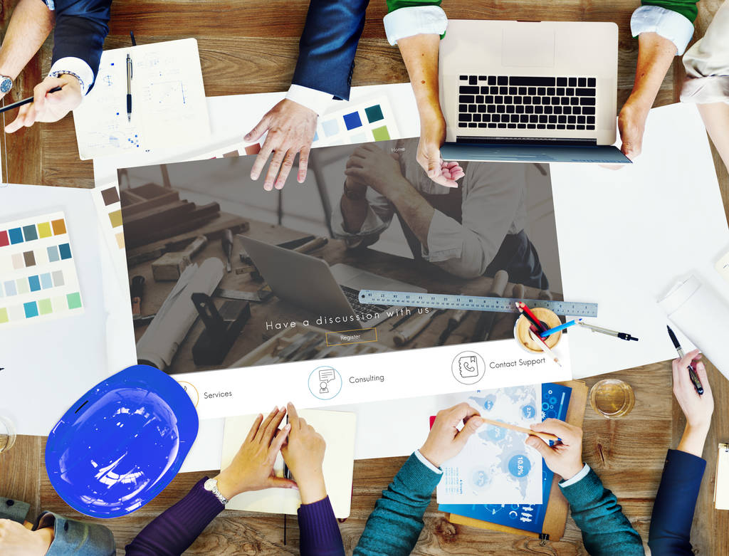 这个项目上工作的商人 这个项目上工作的商人