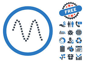 正弦波平面矢量图标与奖金图片