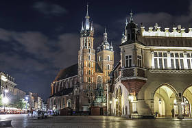 最著名的建筑物，波兰克拉科夫市中心