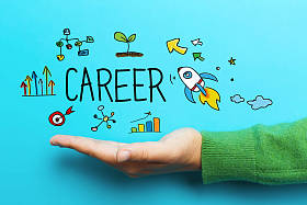 用一只手的职业概念