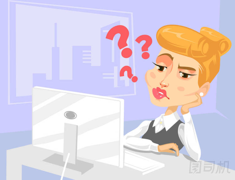 懶惰的秘書女人性格與很多問(wèn)題。矢量平面卡通插畫