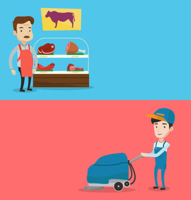 兩個(gè)購(gòu)物橫幅，文本的空間.圖片